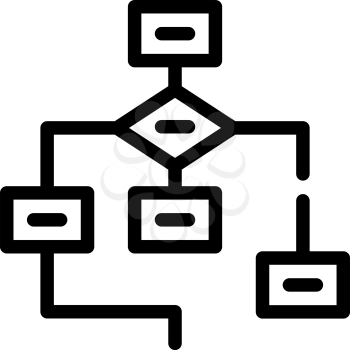 program hierarchy line icon vector. program hierarchy sign. isolated contour symbol black illustration