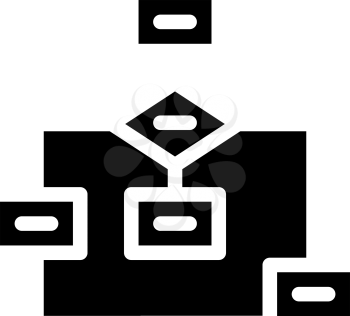 program hierarchy glyph icon vector. program hierarchy sign. isolated contour symbol black illustration