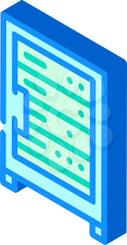 data server technology isometric icon vector. data server technology sign. isolated symbol illustration