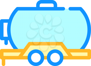 oil trailer color icon vector. oil trailer sign. isolated symbol illustration