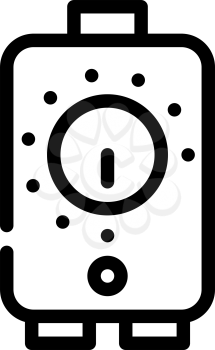timer irrigation system line icon vector. timer irrigation system sign. isolated contour symbol black illustration
