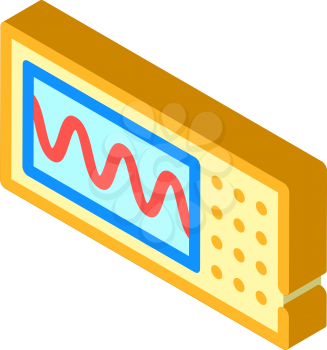 oscilloscope measuring equipment isometric icon vector. oscilloscope measuring equipment sign. isolated symbol illustration