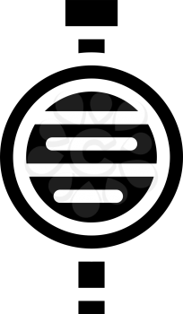 hardness meter or durometer glyph icon vector. hardness meter or durometer sign. isolated contour symbol black illustration