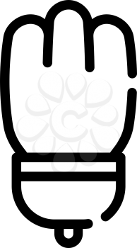 paw lucky line icon vector. paw lucky sign. isolated contour symbol black illustration