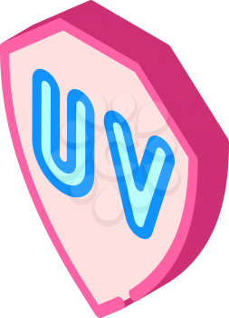 ultra violet uv protection isometric icon vector. ultra violet uv protection sign. isolated symbol illustration
