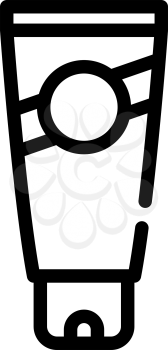 sunscreen tube line icon vector. sunscreen tube sign. isolated contour symbol black illustration