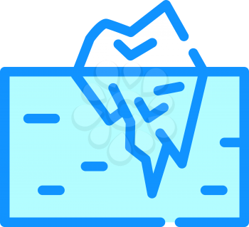 iceberg melting color icon vector. iceberg melting sign. isolated symbol illustration