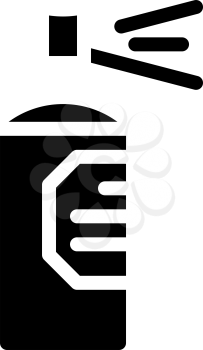 paint color bottle glyph icon vector. paint color bottle sign. isolated contour symbol black illustration