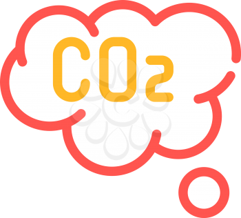 co2 cloud color icon vector. co2 cloud sign. isolated symbol illustration