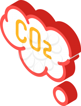 co2 cloud isometric icon vector. co2 cloud sign. isolated symbol illustration