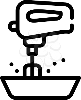 mixer kitchen tool line icon vector. mixer kitchen tool sign. isolated contour symbol black illustration