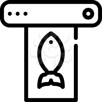 household vacuum sealer line icon vector. household vacuum sealer sign. isolated contour symbol black illustration