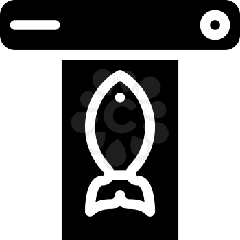 household vacuum sealer glyph icon vector. household vacuum sealer sign. isolated contour symbol black illustration