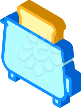 toaster fry bread isometric icon vector. toaster fry bread sign. isolated symbol illustration