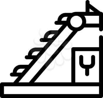 sorting line line icon vector. sorting line sign. isolated contour symbol black illustration
