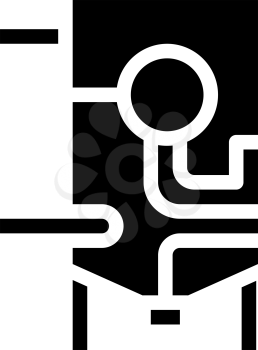 refiner equipment glyph icon vector. refiner equipment sign. isolated contour symbol black illustration
