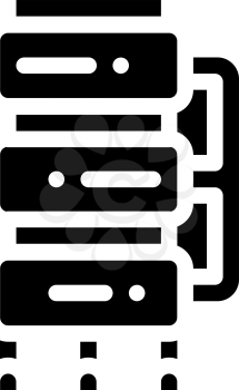 brazier equipment glyph icon vector. brazier equipment sign. isolated contour symbol black illustration