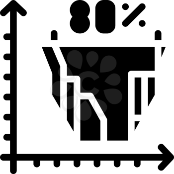 marketing analytics glyph icon vector. marketing analytics sign. isolated contour symbol black illustration