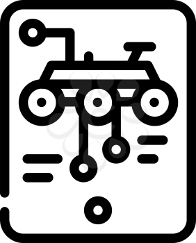 rover characteristics line icon vector. rover characteristics sign. isolated contour symbol black illustration