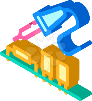 iron solder soldering isometric icon vector. iron solder soldering sign. isolated symbol illustration