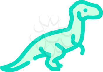velociraptor dinosaur color icon vector. velociraptor dinosaur sign. isolated symbol illustration