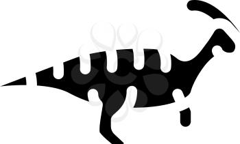 parasaurolophus dinosaur glyph icon vector. parasaurolophus dinosaur sign. isolated contour symbol black illustration