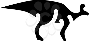 lambeosaurus dinosaur glyph icon vector. lambeosaurus dinosaur sign. isolated contour symbol black illustration