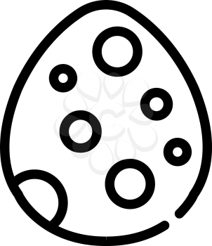 egg dinosaur line icon vector. egg dinosaur sign. isolated contour symbol black illustration