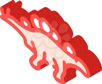 wuerosaurus dinosaur isometric icon vector. wuerosaurus dinosaur sign. isolated symbol illustration