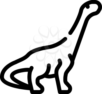 antarctosaurus apatosaurus argentinosaurus dinosaur line icon vector. antarctosaurus apatosaurus argentinosaurus dinosaur sign. isolated contour symbol black illustration