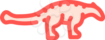 ankylosaurus dinosaur color icon vector. ankylosaurus dinosaur sign. isolated symbol illustration