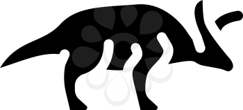 arrhinoceratops dinosaur glyph icon vector. arrhinoceratops dinosaur sign. isolated contour symbol black illustration