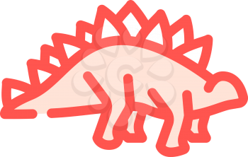stegosaurus dinosaur color icon vector. stegosaurus dinosaur sign. isolated symbol illustration