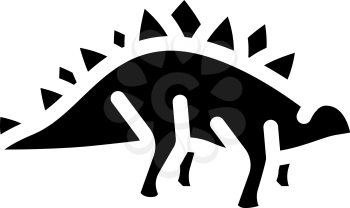 stegosaurus dinosaur glyph icon vector. stegosaurus dinosaur sign. isolated contour symbol black illustration
