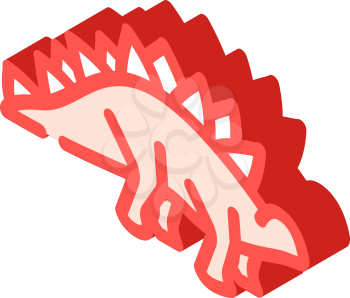 stegosaurus dinosaur isometric icon vector. stegosaurus dinosaur sign. isolated symbol illustration