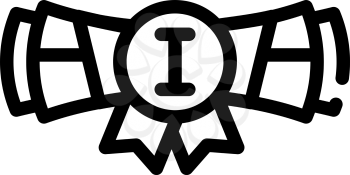 student award line icon vector. student award sign. isolated contour symbol black illustration