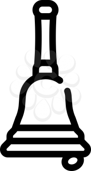 graduation bell line icon vector. graduation bell sign. isolated contour symbol black illustration