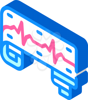 heart cardiogram isometric icon vector. heart cardiogram sign. isolated symbol illustration