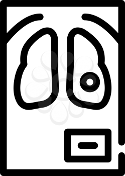 fluorography snapshot line icon vector. fluorography snapshot sign. isolated contour symbol black illustration