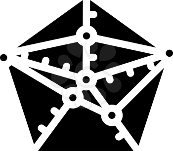 radar chart glyph icon vector. radar chart sign. isolated contour symbol black illustration
