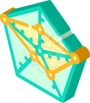 radar chart isometric icon vector. radar chart sign. isolated symbol illustration