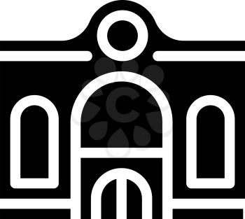 oriental restaurant building glyph icon vector. oriental restaurant building sign. isolated contour symbol black illustration