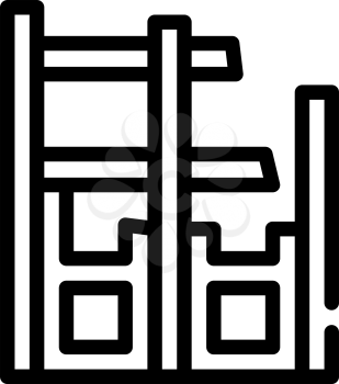 building contruction line icon vector. building contruction sign. isolated contour symbol black illustration
