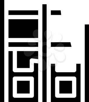 building contruction glyph icon vector. building contruction sign. isolated contour symbol black illustration