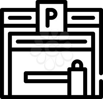parking building line icon vector. parking building sign. isolated contour symbol black illustration