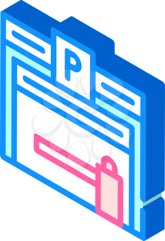 parking building isometric icon vector. parking building sign. isolated symbol illustration