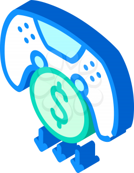 cashback after buy video game isometric icon vector. cashback after buy video game sign. isolated symbol illustration