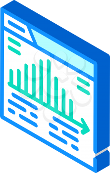 marketing infographic report isometric icon vector. marketing infographic report sign. isolated symbol illustration