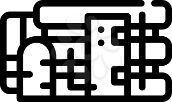 filtration system supply line icon vector. filtration system supply sign. isolated contour symbol black illustration