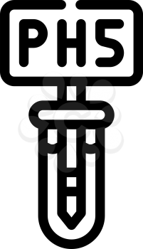 ph5 test line icon vector. ph5 test sign. isolated contour symbol black illustration